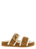 Fendi | Beige Calfskin Slides