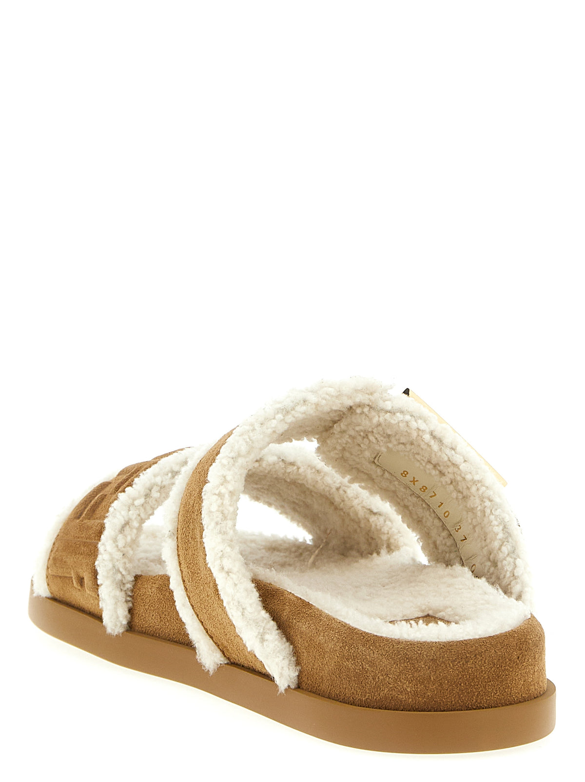 Fendi | Beige Calfskin Slides