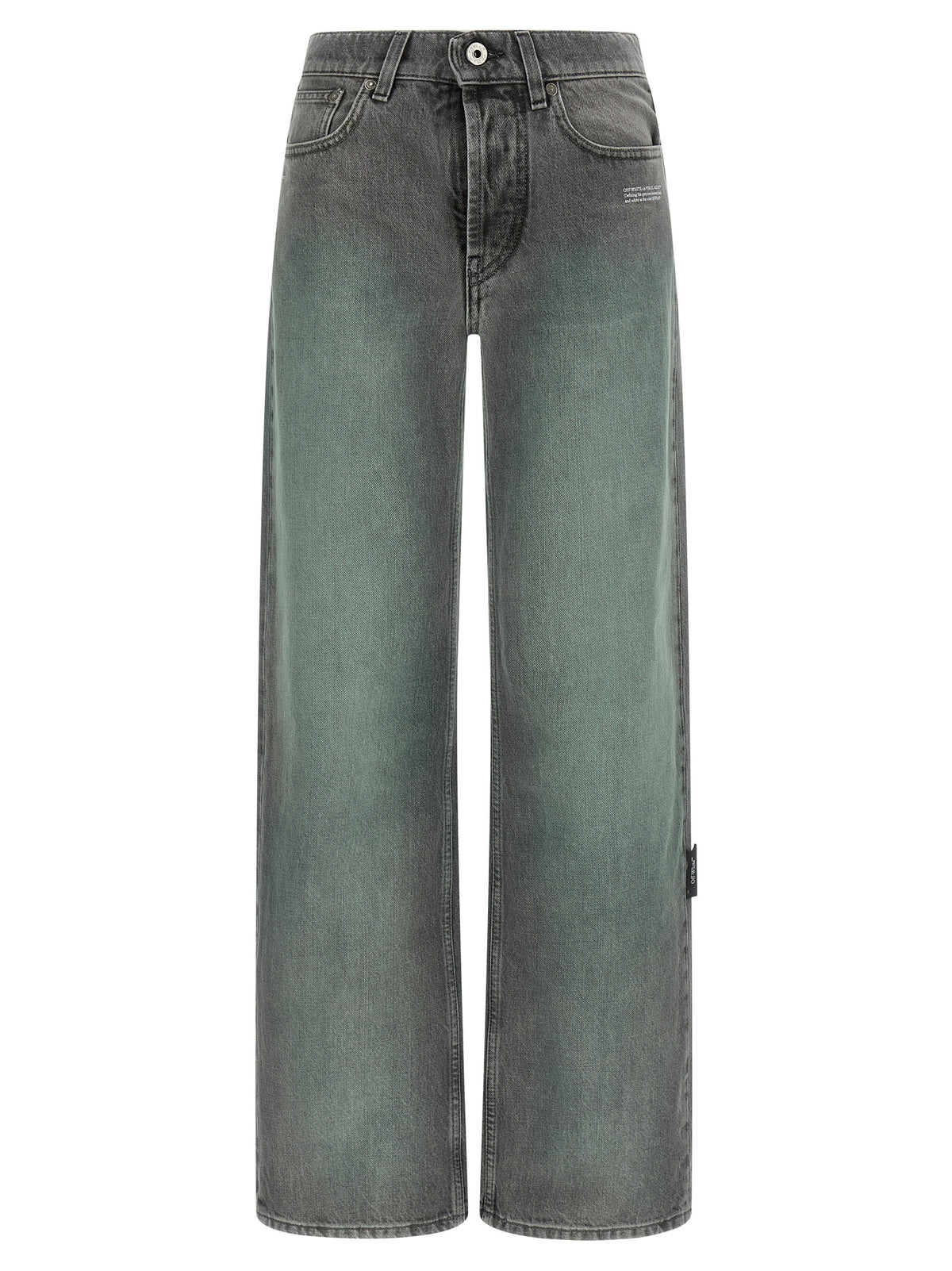 Off-White | Gray Cotton Jeans Denim