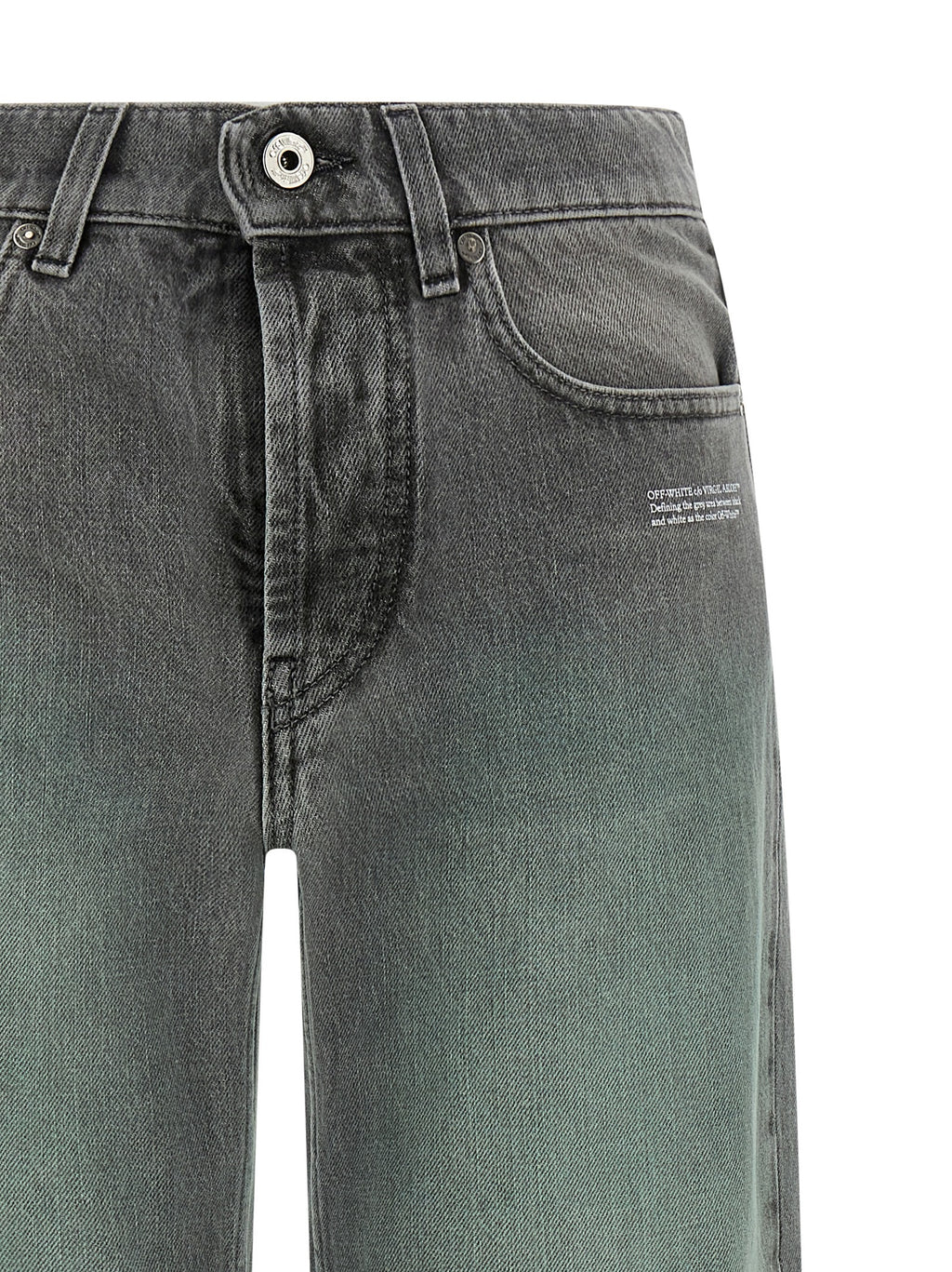 Off-White | Gray Cotton Jeans Denim