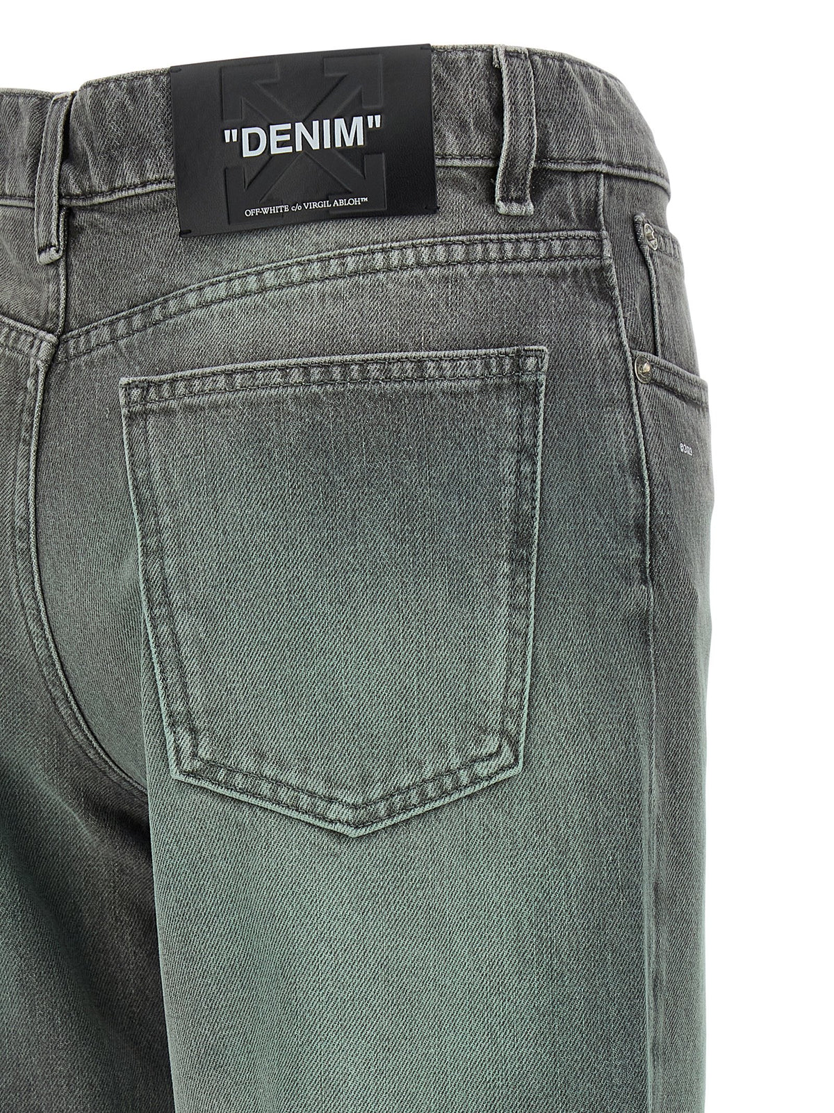 Off-White | Gray Cotton Jeans Denim