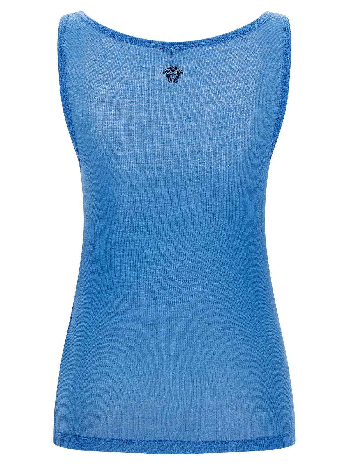 Versace | Blue Virgin Wool Tank Tops