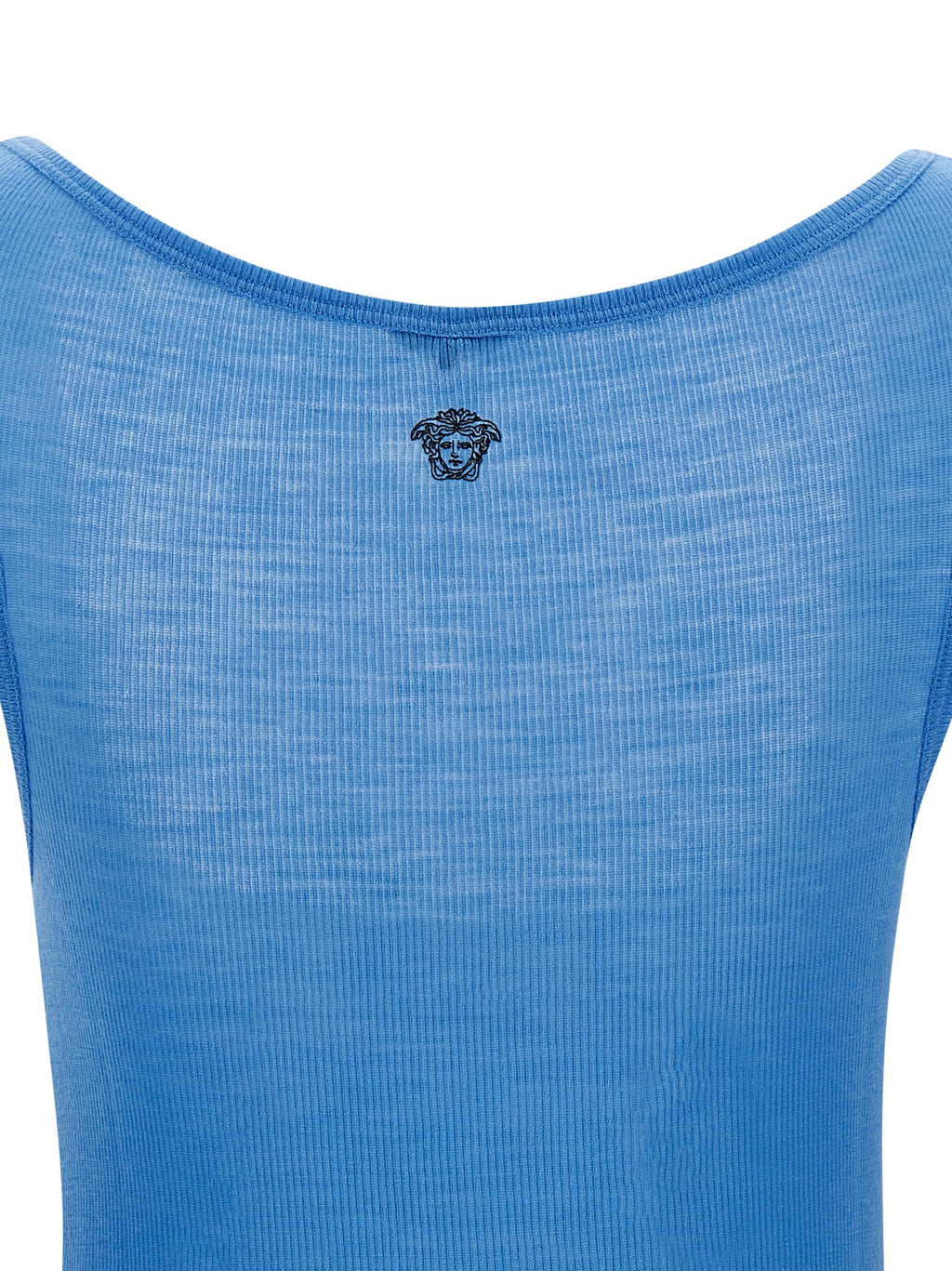 Versace | Blue Virgin Wool Tank Tops