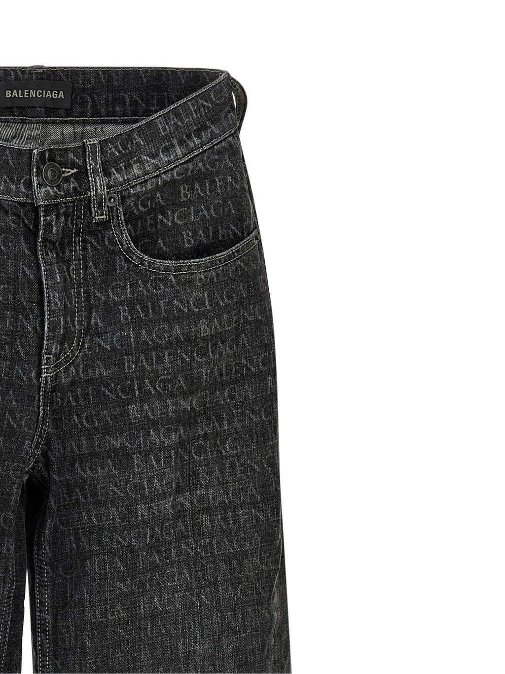 Balenciaga | Black Cotton Flared Jeans