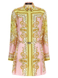 Versace | Multicolor Silk Short Dress