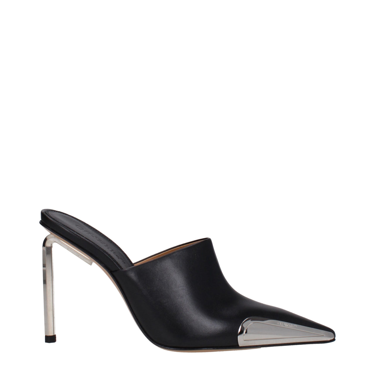 Off-White | Black Leather High Heel Pumps