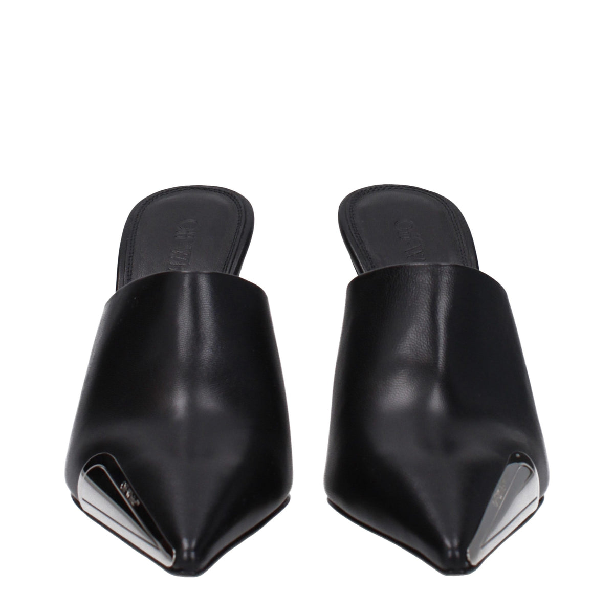 Off-White | Black Leather High Heel Pumps