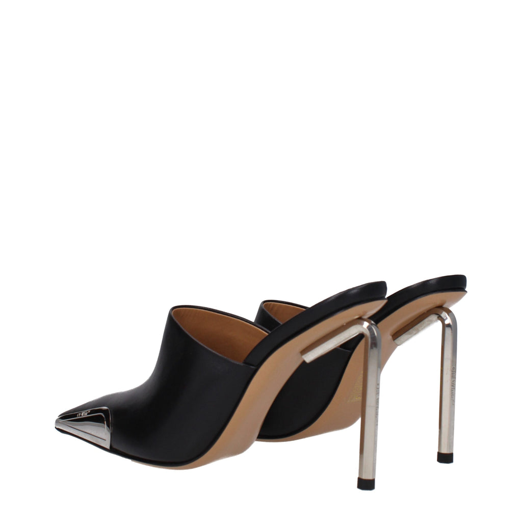 Off-White | Black Leather High Heel Pumps