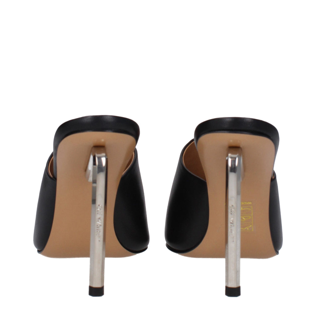 Off-White | Black Leather High Heel Pumps