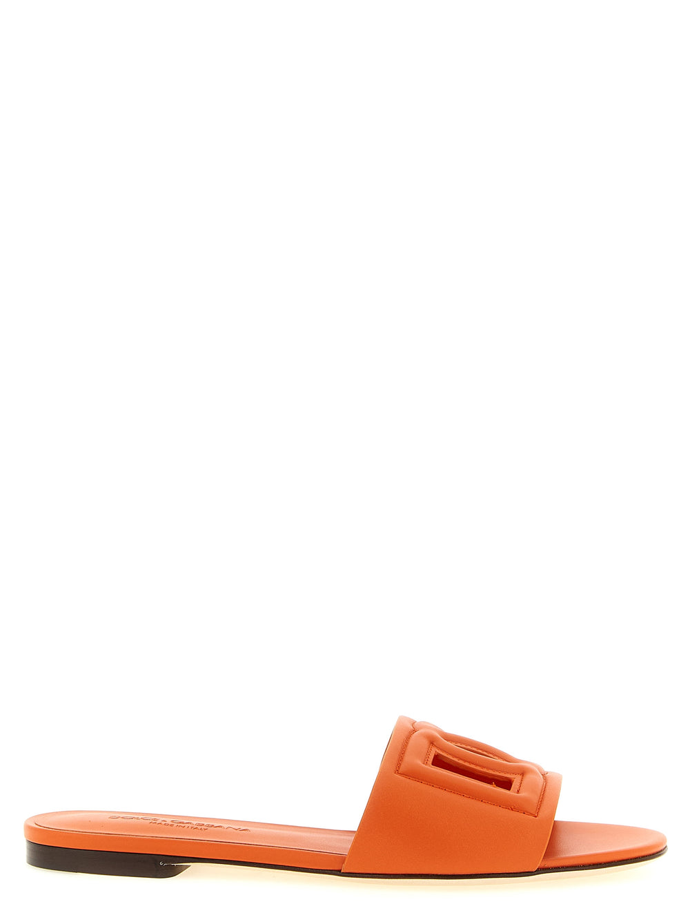 Dolce & Gabbana | Orange Calfskin Slides