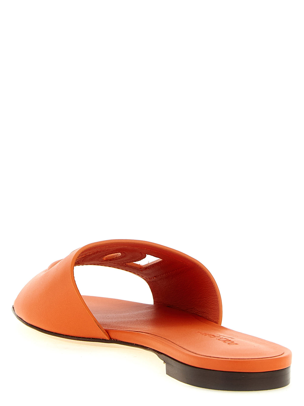 Dolce & Gabbana | Orange Calfskin Slides