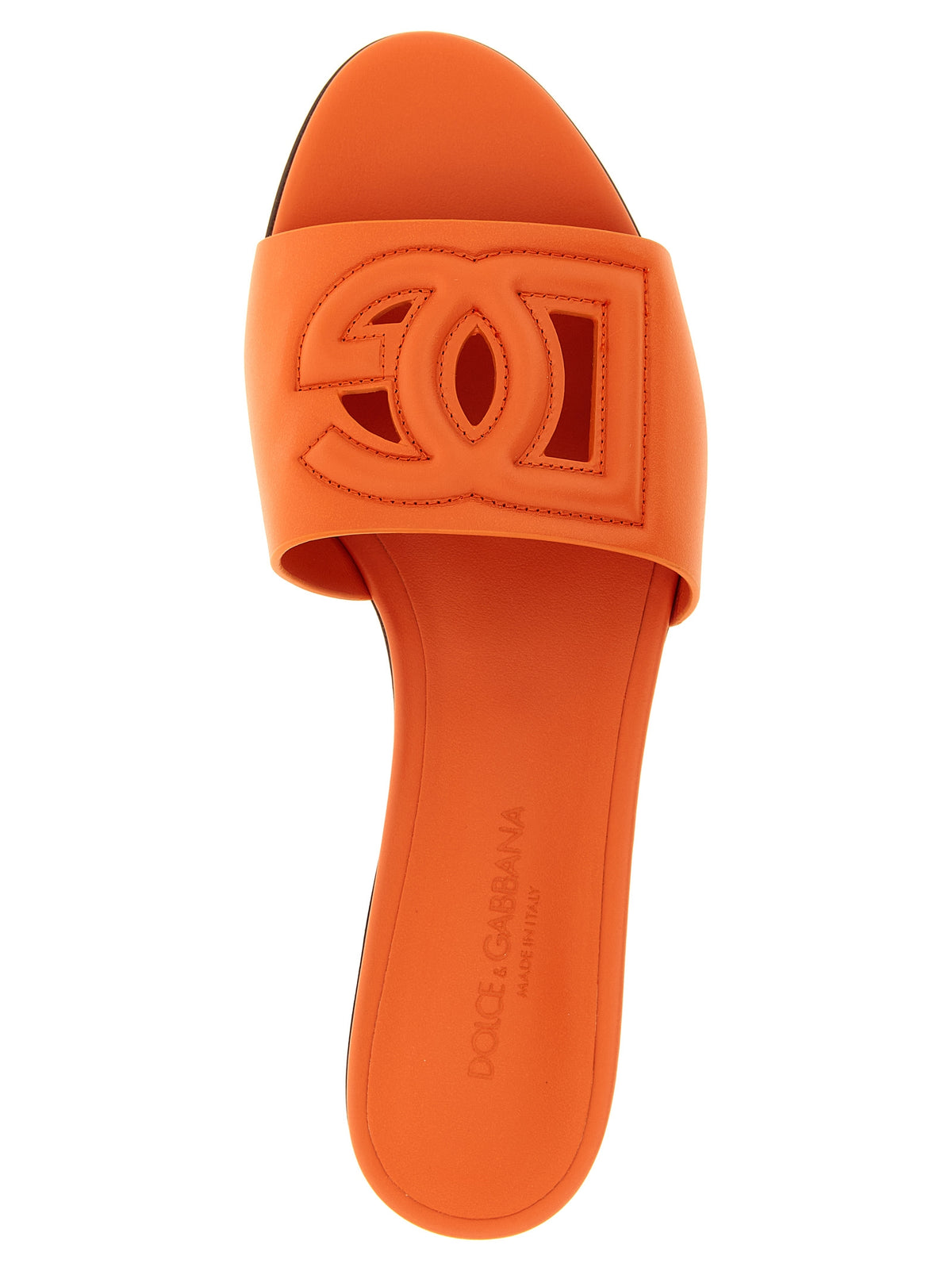 Dolce & Gabbana | Orange Calfskin Slides
