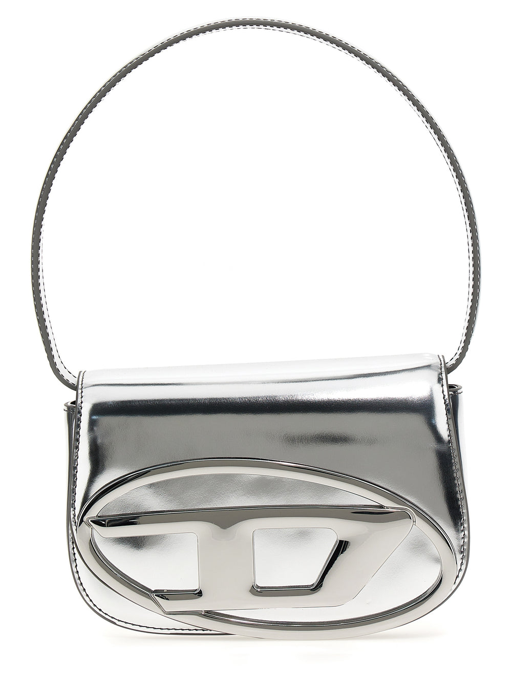 Diesel | Silver Cowhide Shoulder Bag
