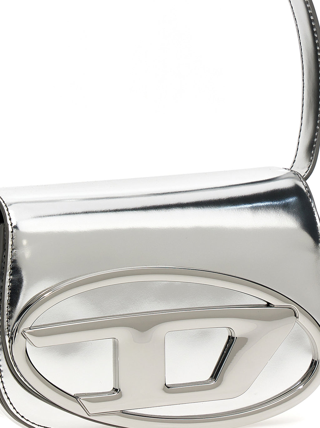 Diesel | Silver Cowhide Shoulder Bag