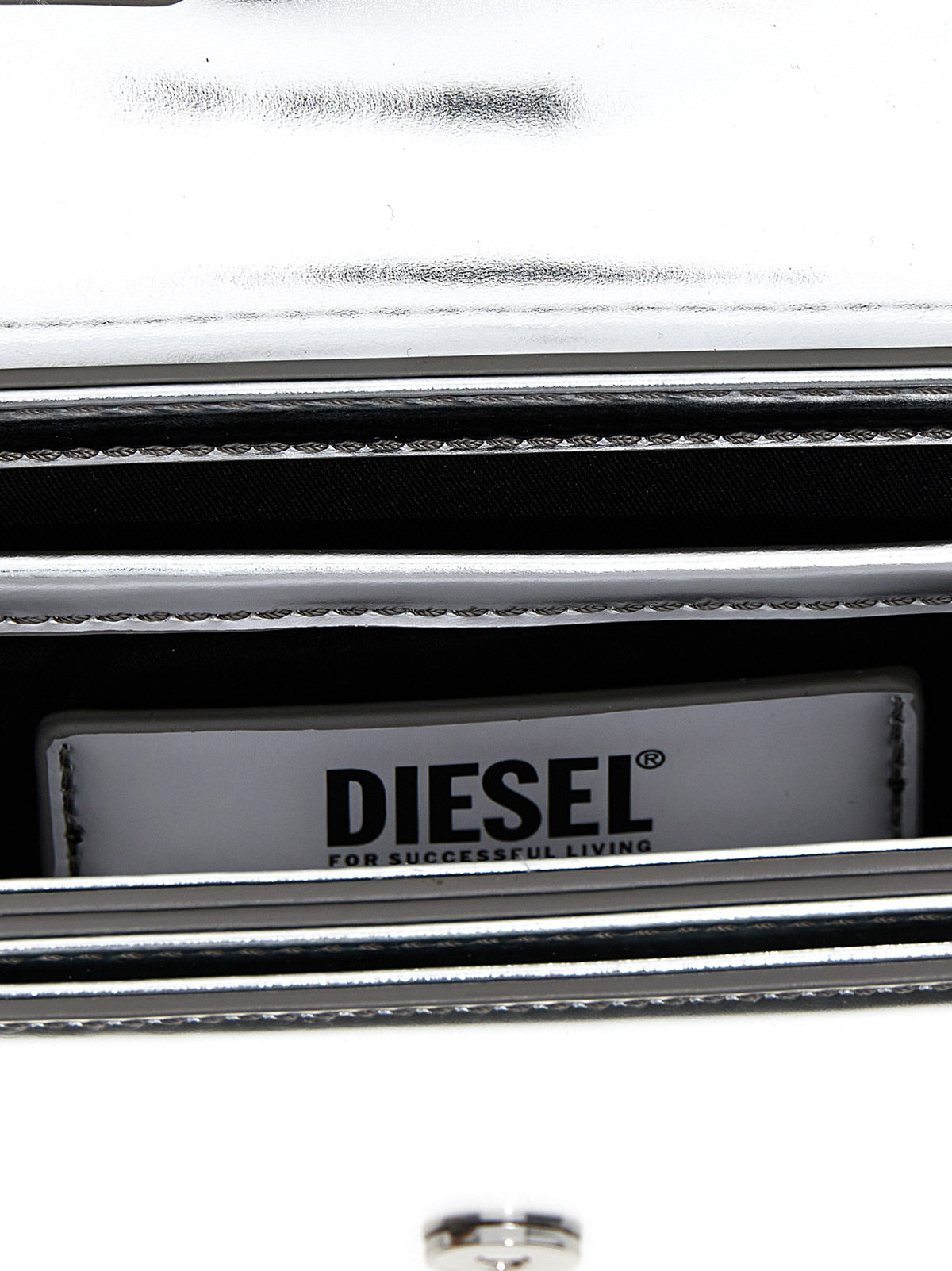 Diesel | Silver Cowhide Shoulder Bag
