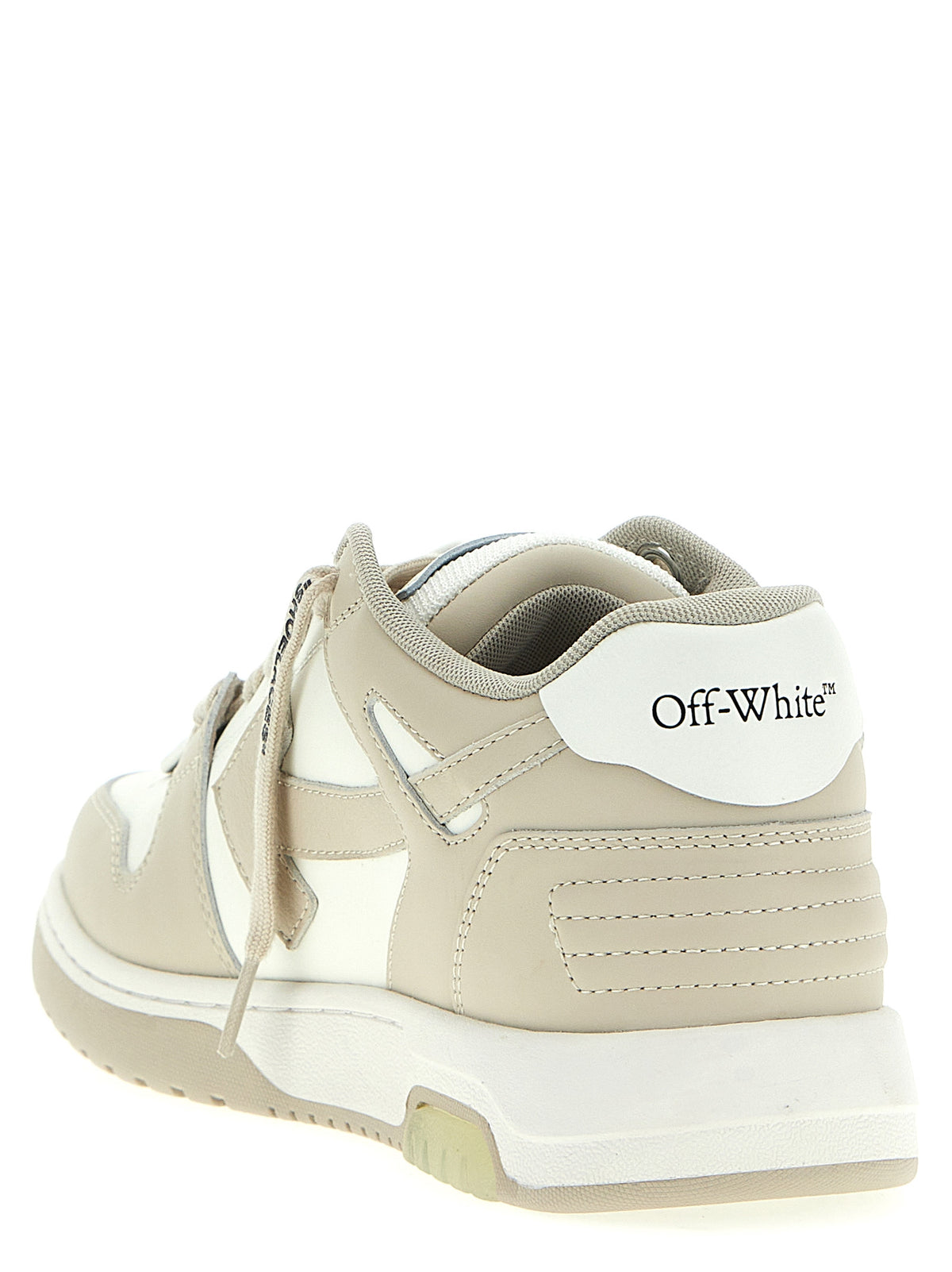 Off-White | Beige Calfskin Low Top Sneakers