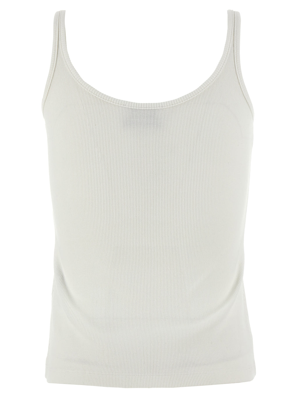 Off-White | White Cotton Sleeveles T-Shirt