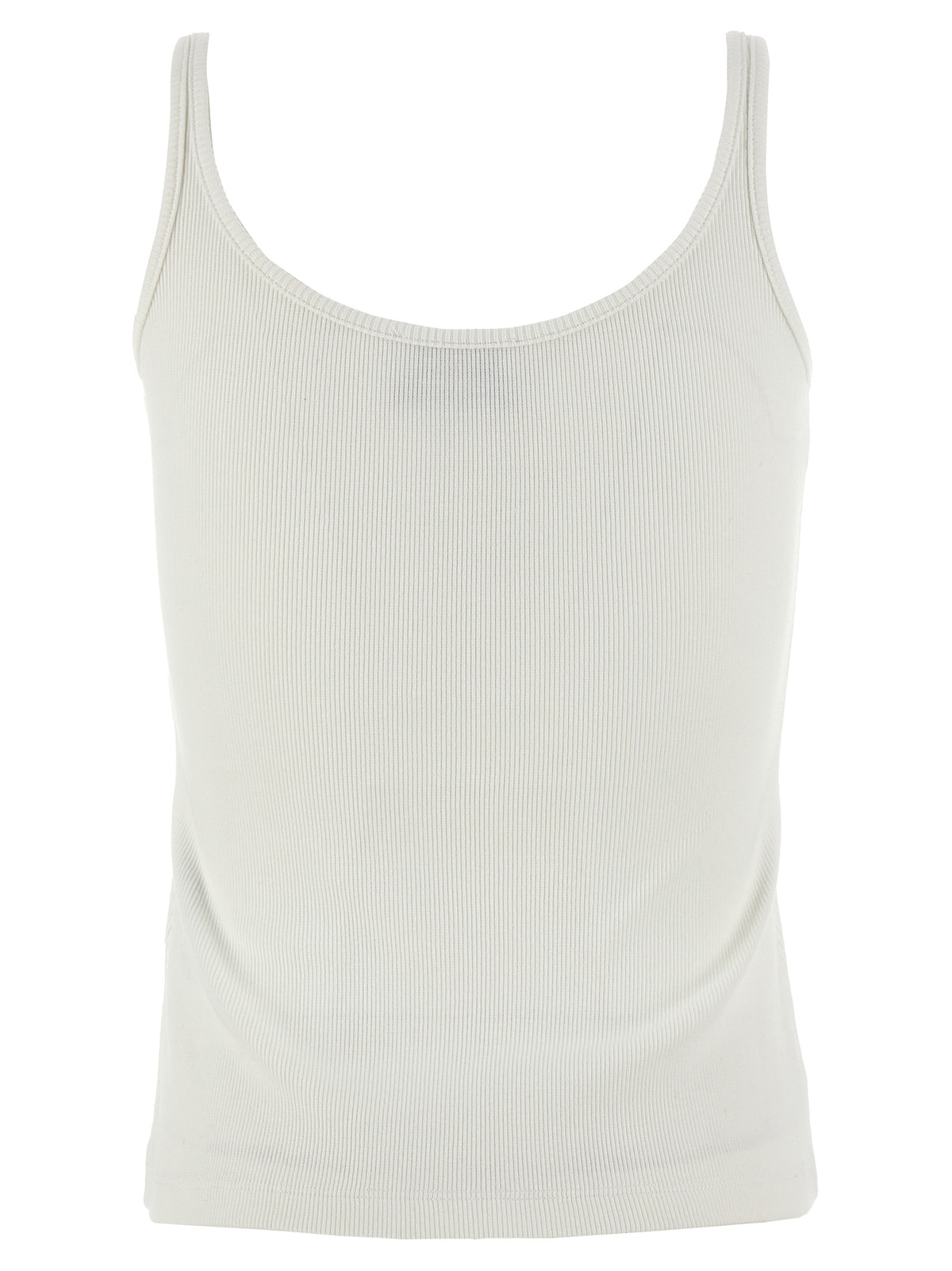 Off-White | White Cotton Sleeveles T-Shirt