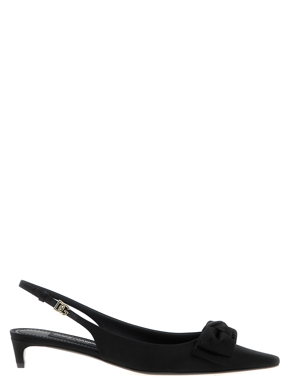 Dolce & Gabbana | Black Viscose Mid Heel Pumps