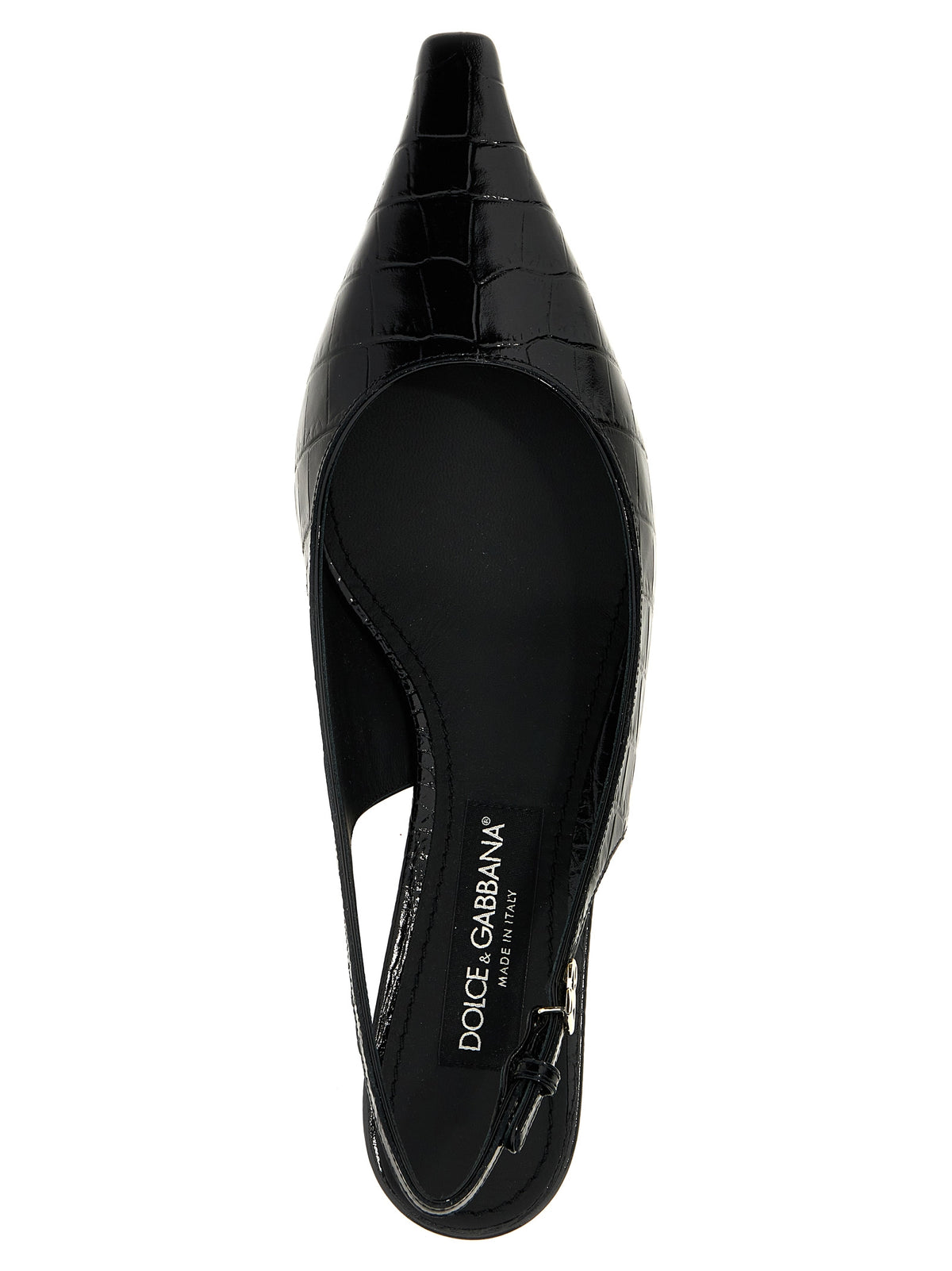 Dolce & Gabbana | Black Calfskin Mid Heel Pumps