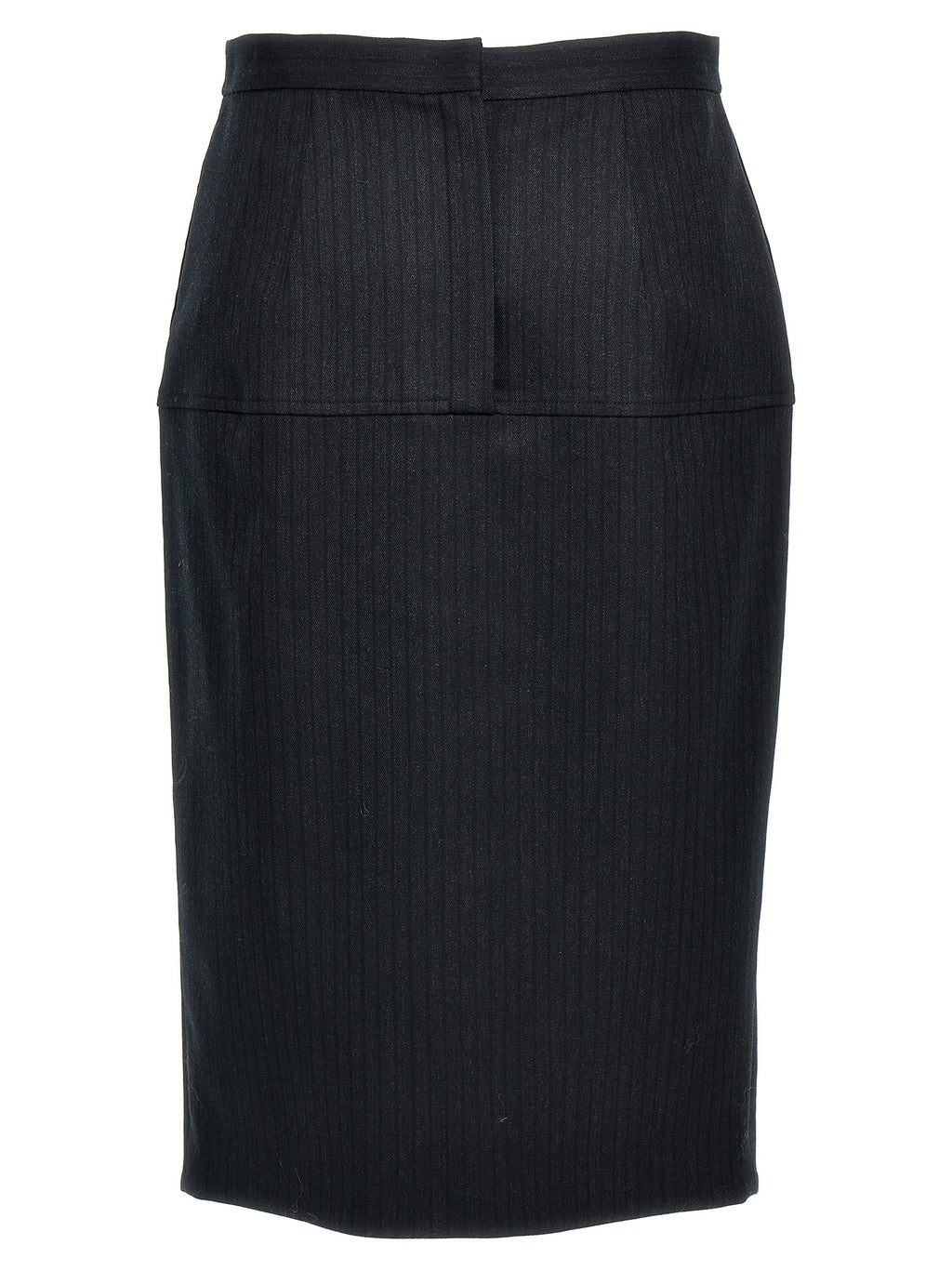 Fendi | Gray Virgin Wool Midi Skirt