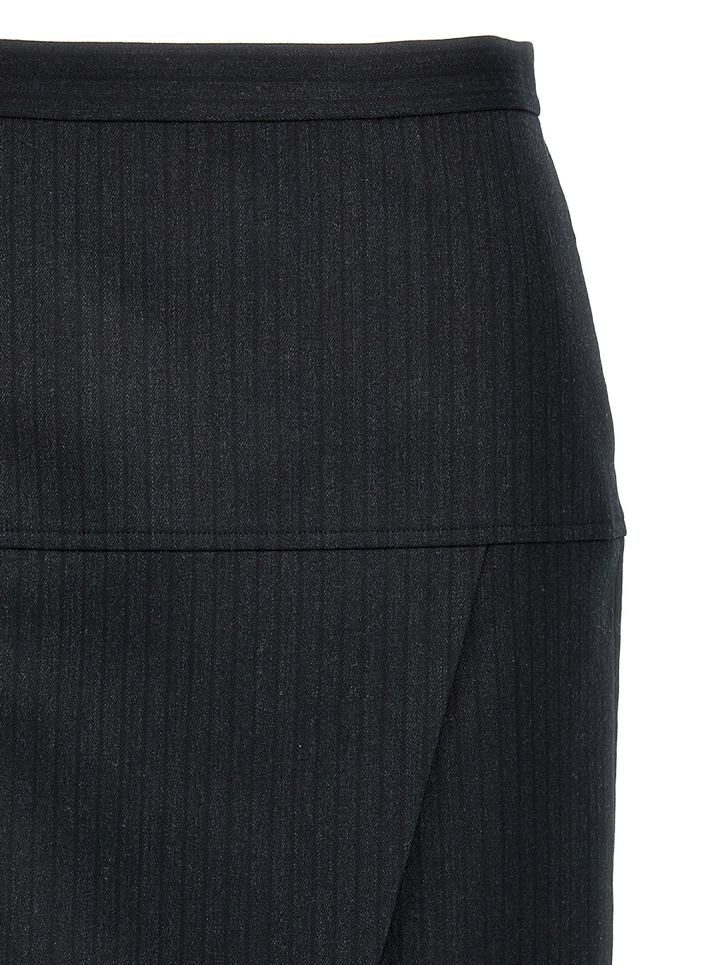 Fendi | Gray Virgin Wool Midi Skirt