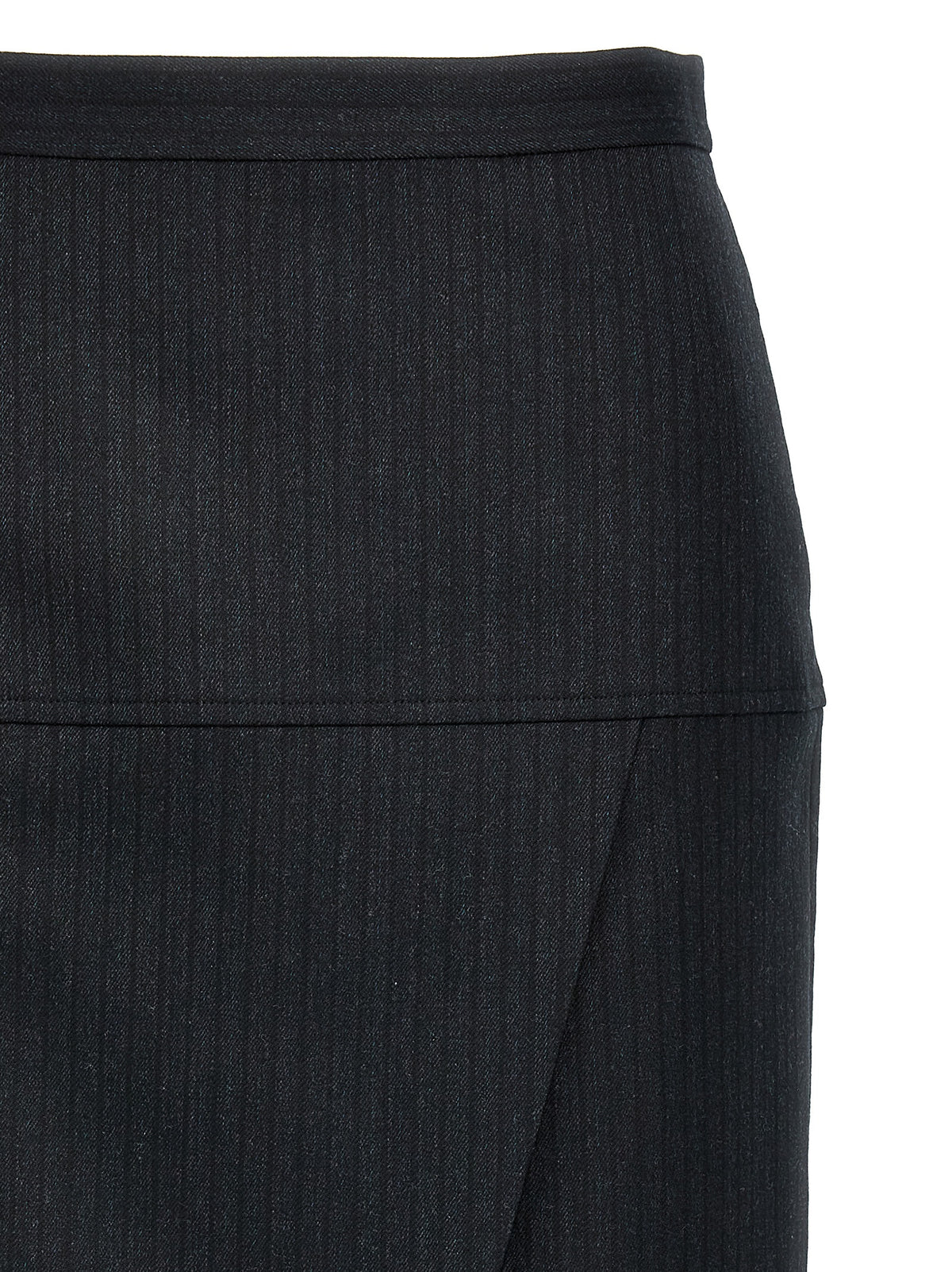 Fendi | Gray Virgin Wool Midi Skirt