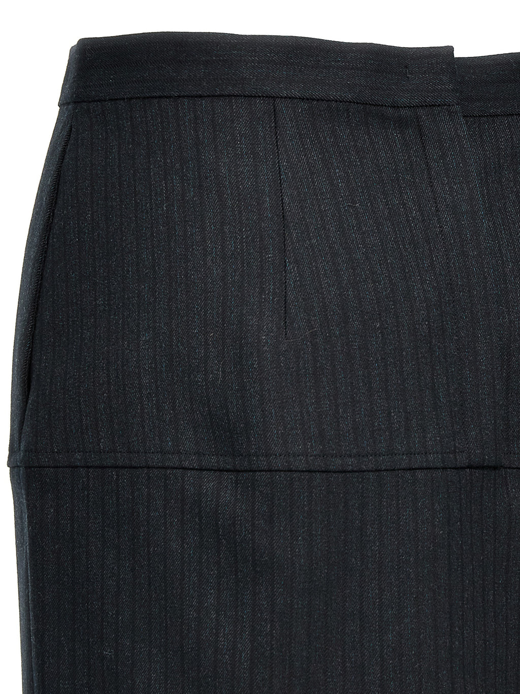 Fendi | Gray Virgin Wool Midi Skirt