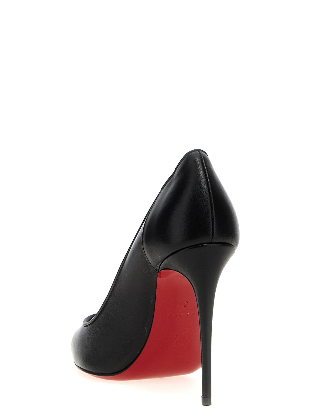 Christian Louboutin | Black Napa Leather / Calf Bos Taurus High Heel Pumps