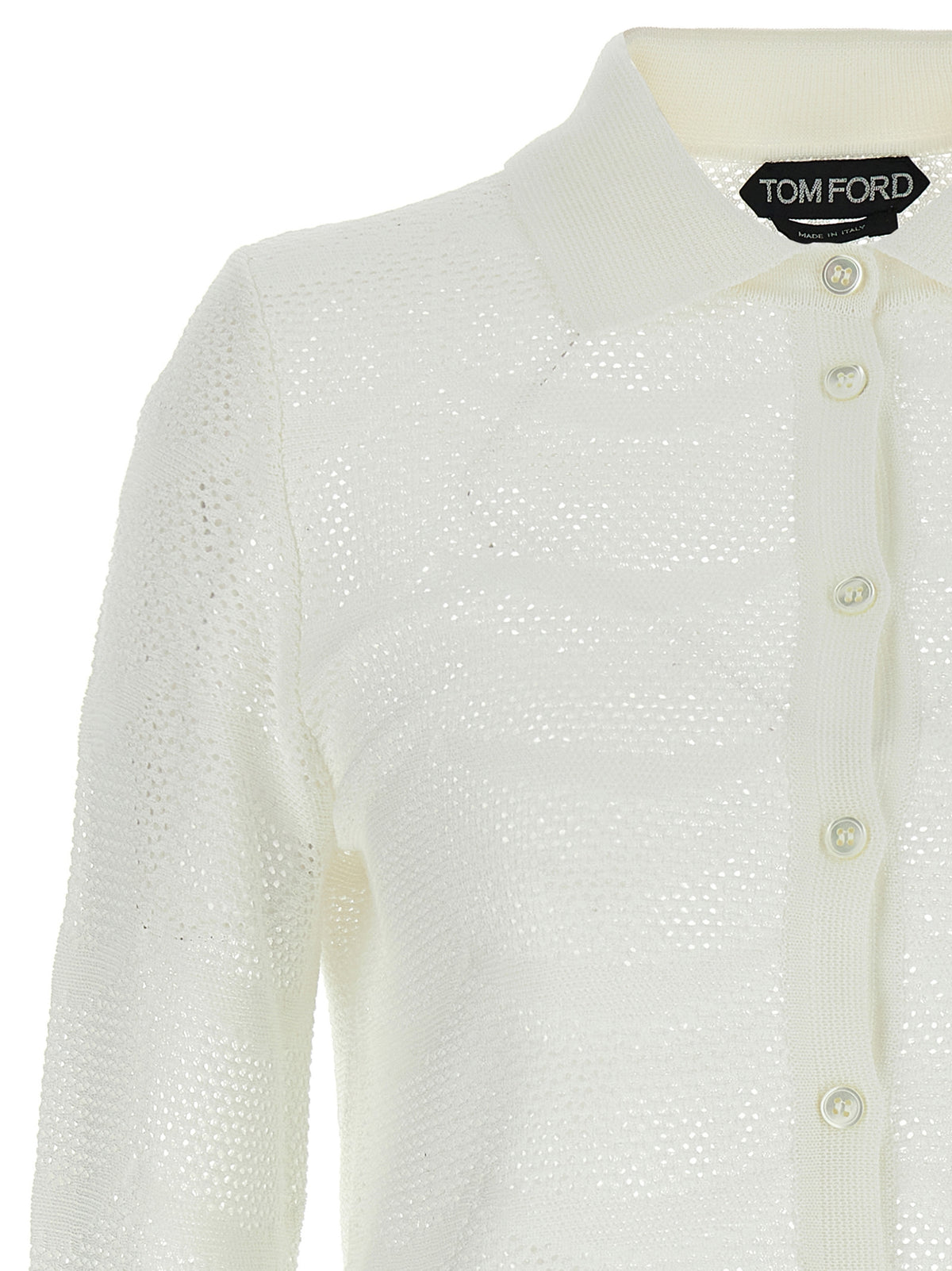 Tom Ford | White Cotton Cardigan