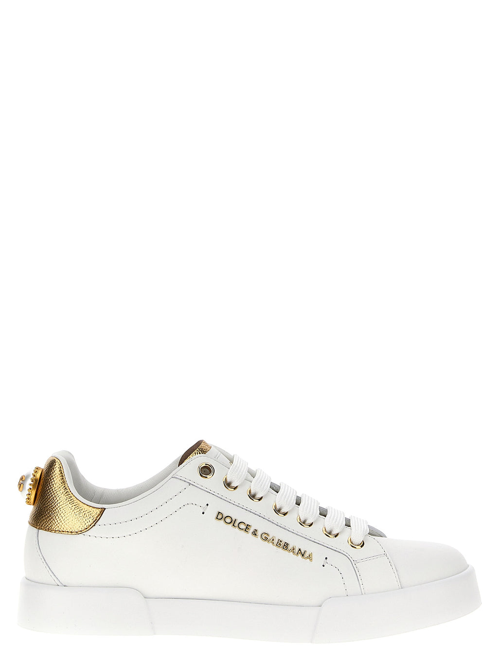 Dolce & Gabbana | Gold Calfskin Low Top Sneakers