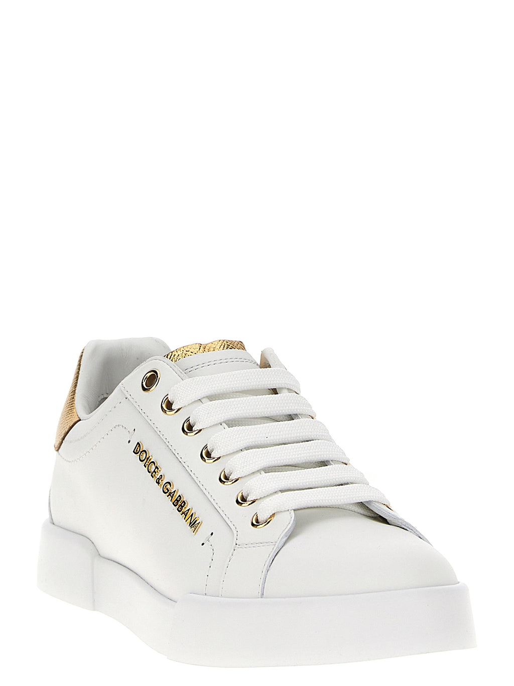 Dolce & Gabbana | Gold Calfskin Low Top Sneakers