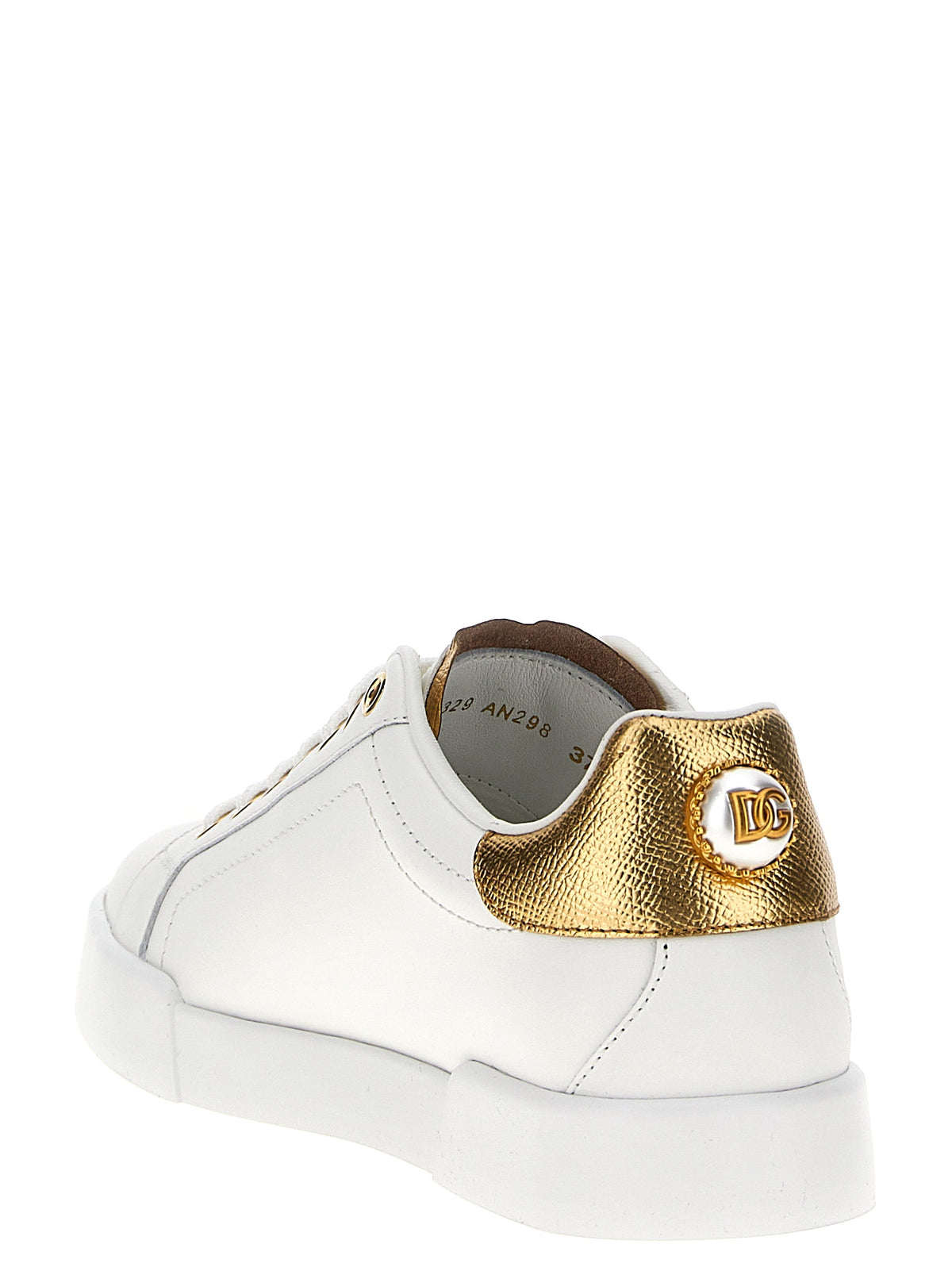 Dolce & Gabbana | Gold Calfskin Low Top Sneakers