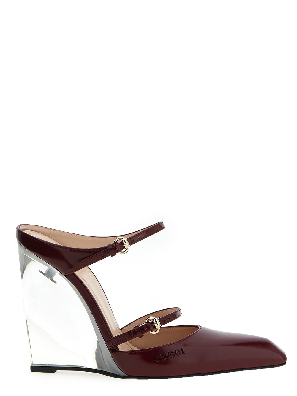 Gucci | Red Leather Wedge Sandals
