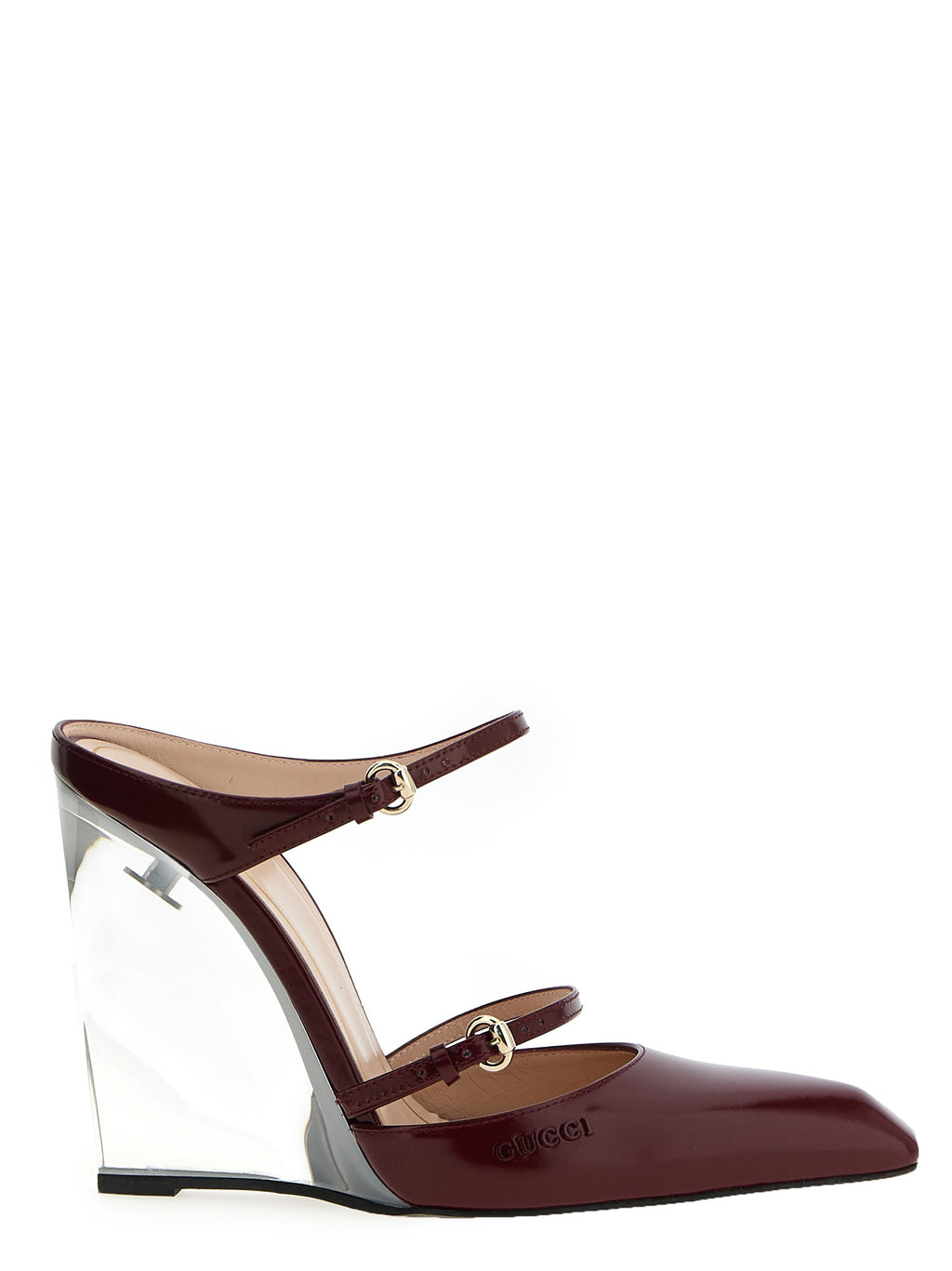 Gucci | Red Leather Wedge Sandals