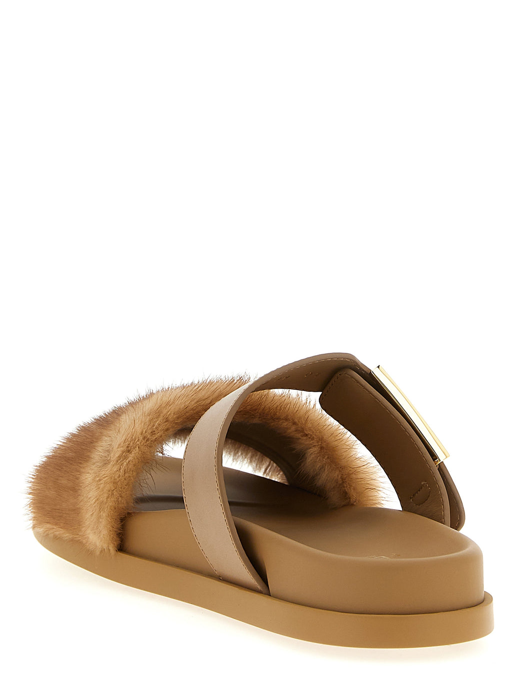 Fendi | Brown Leather Slides