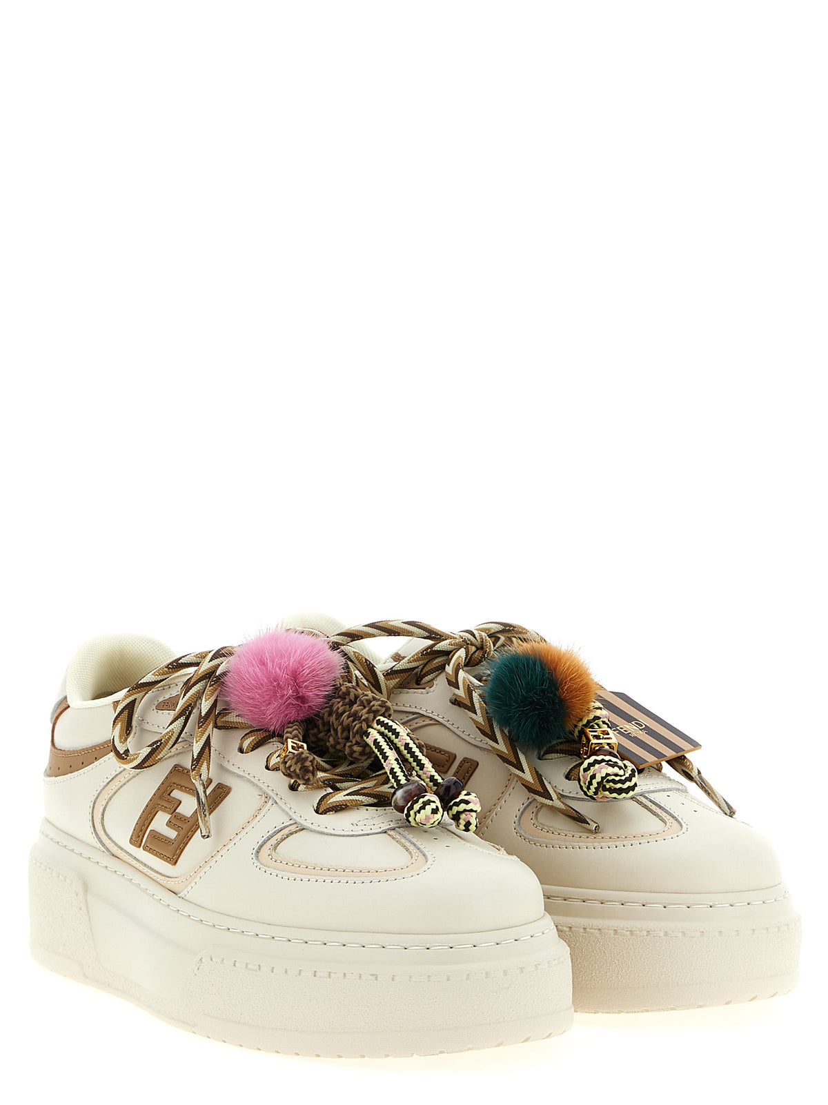 Fendi | Multicolor Calfskin Platform Sneakers