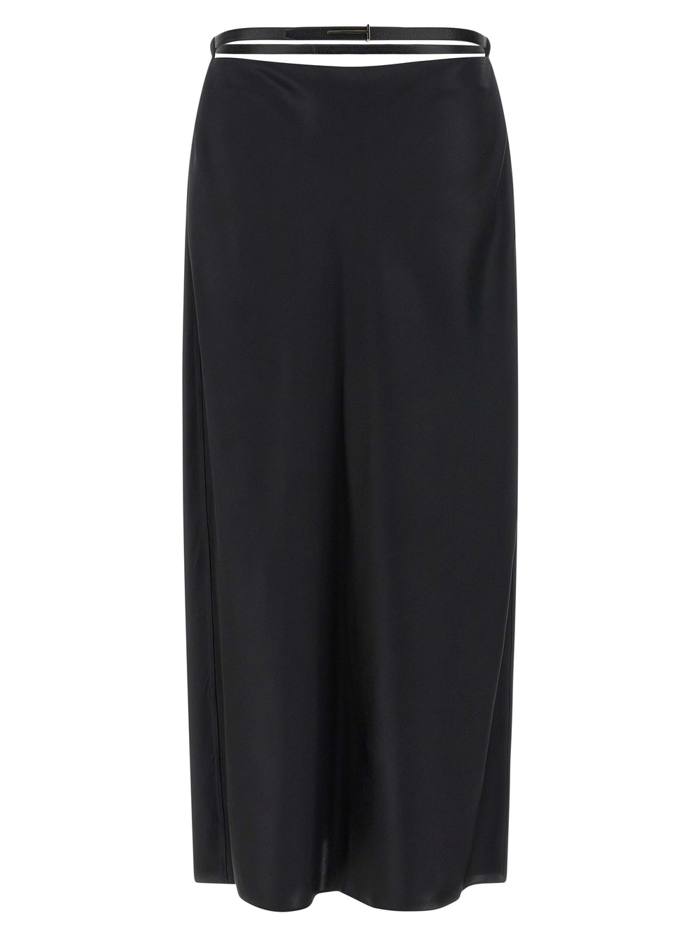 Tom Ford | Black Silk Midi Skirt