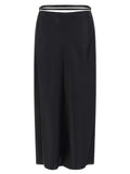 Tom Ford | Black Silk Midi Skirt
