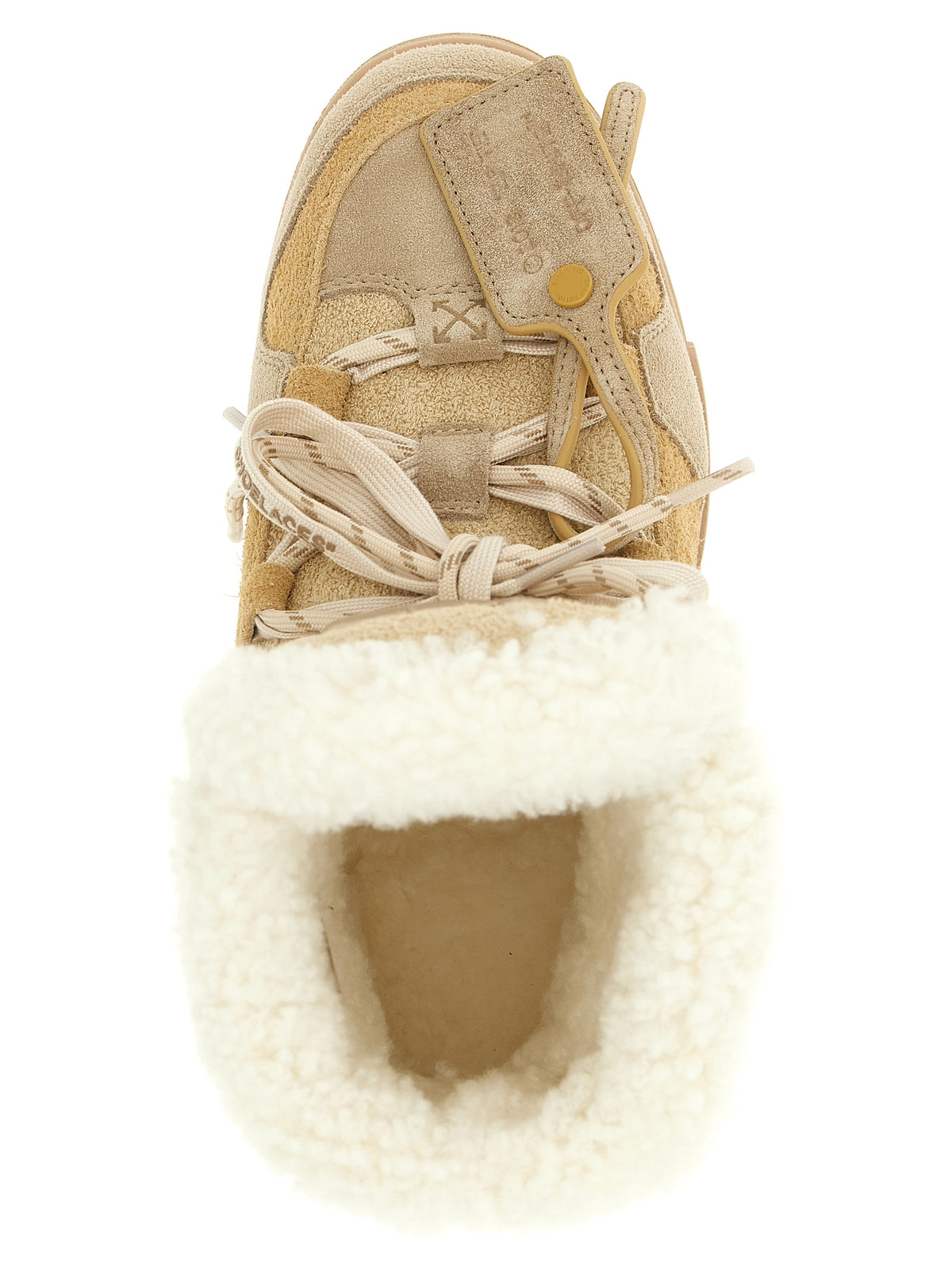 Off-White | Beige Calfskin Ankle Boots