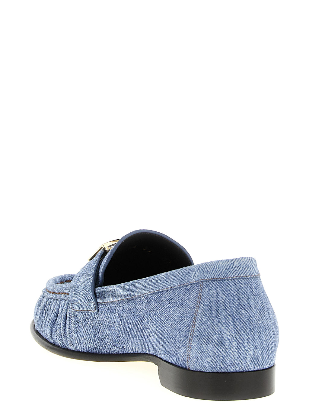 Fendi | Blue Calfskin Slip-On Loafers