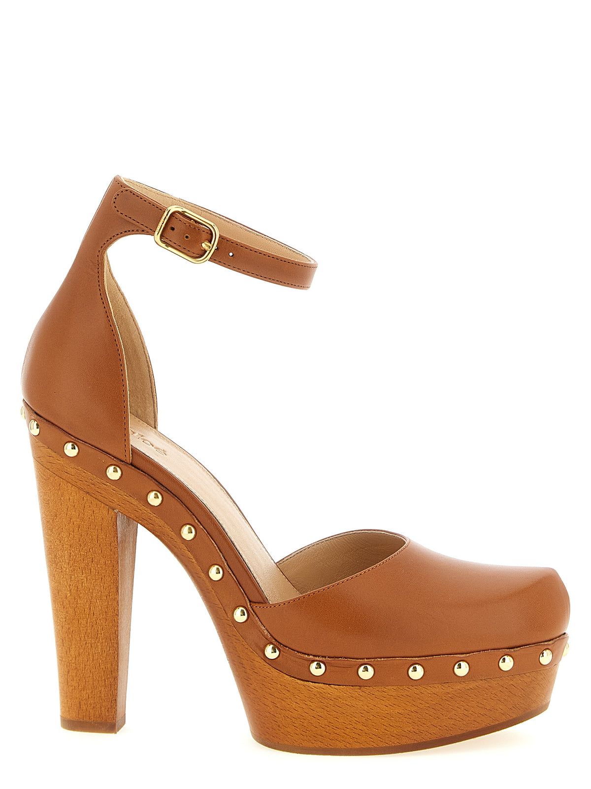 Chloé | Brown Lamb Leather High Heel Pumps