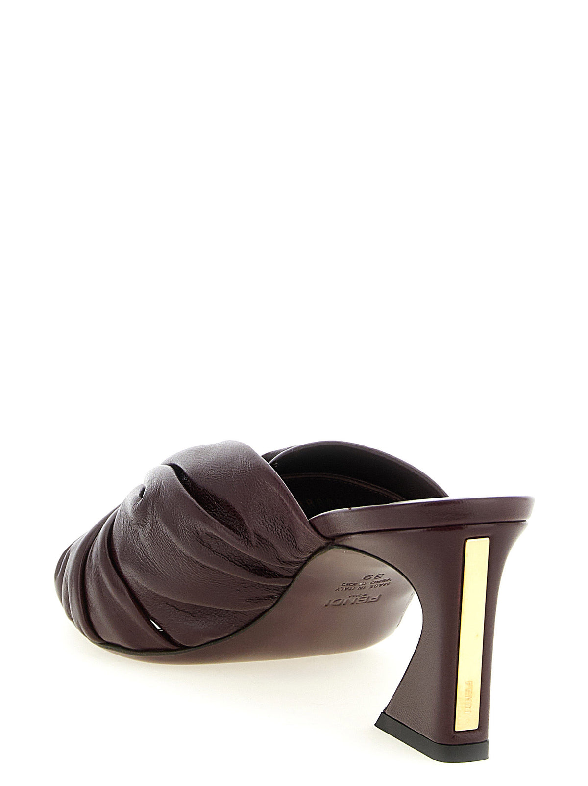 Fendi | Bordeaux Lamb Leather Platform Sandals