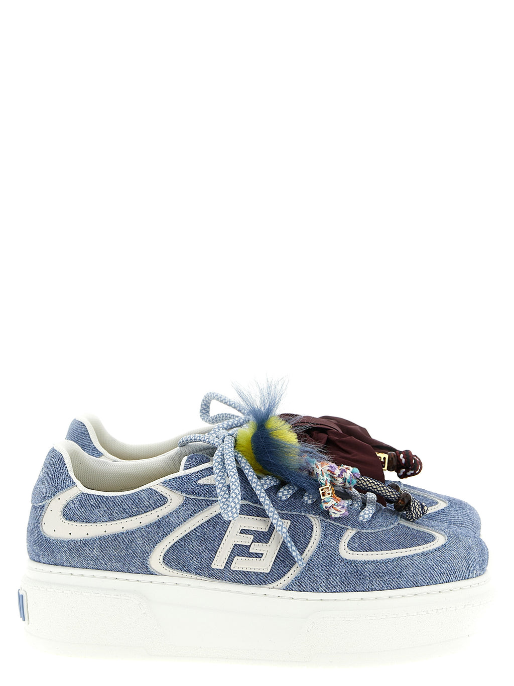 Fendi | Blue Calfskin Platform Sneakers