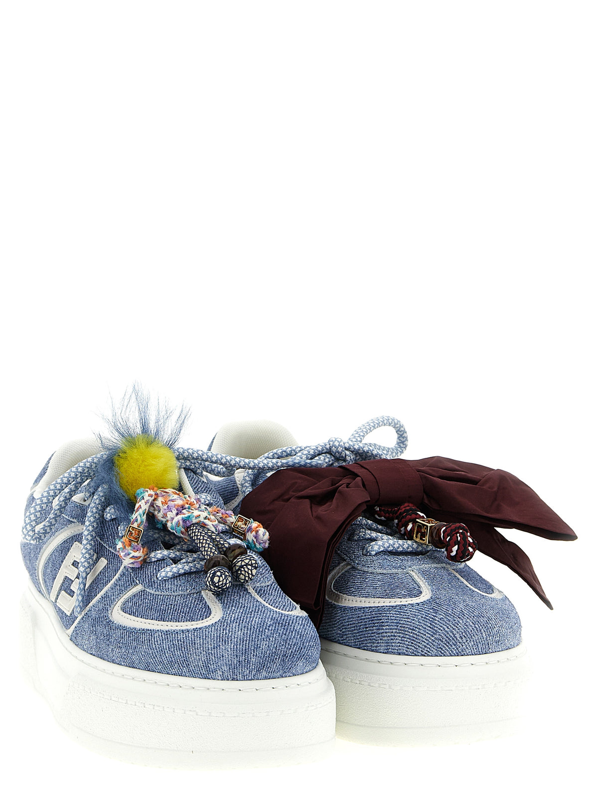Fendi | Blue Calfskin Platform Sneakers
