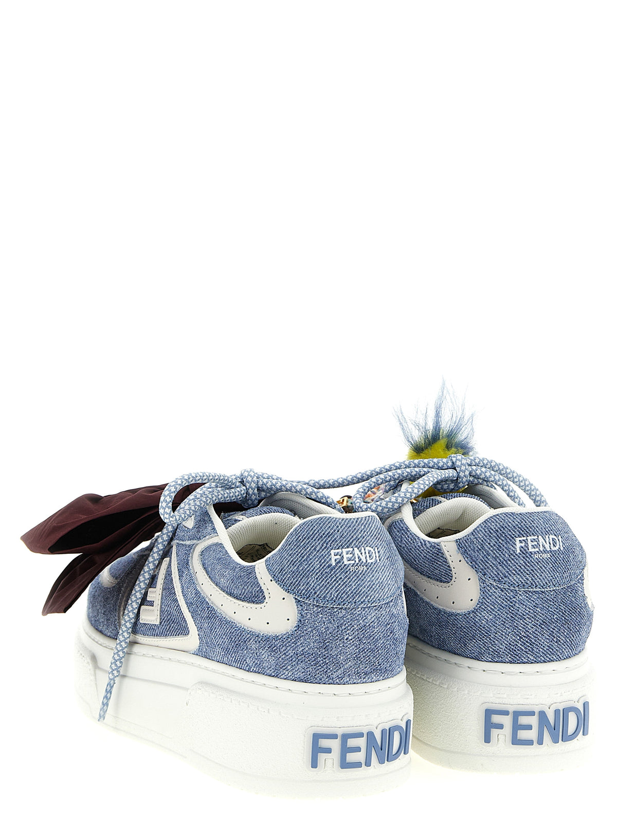Fendi | Blue Calfskin Platform Sneakers