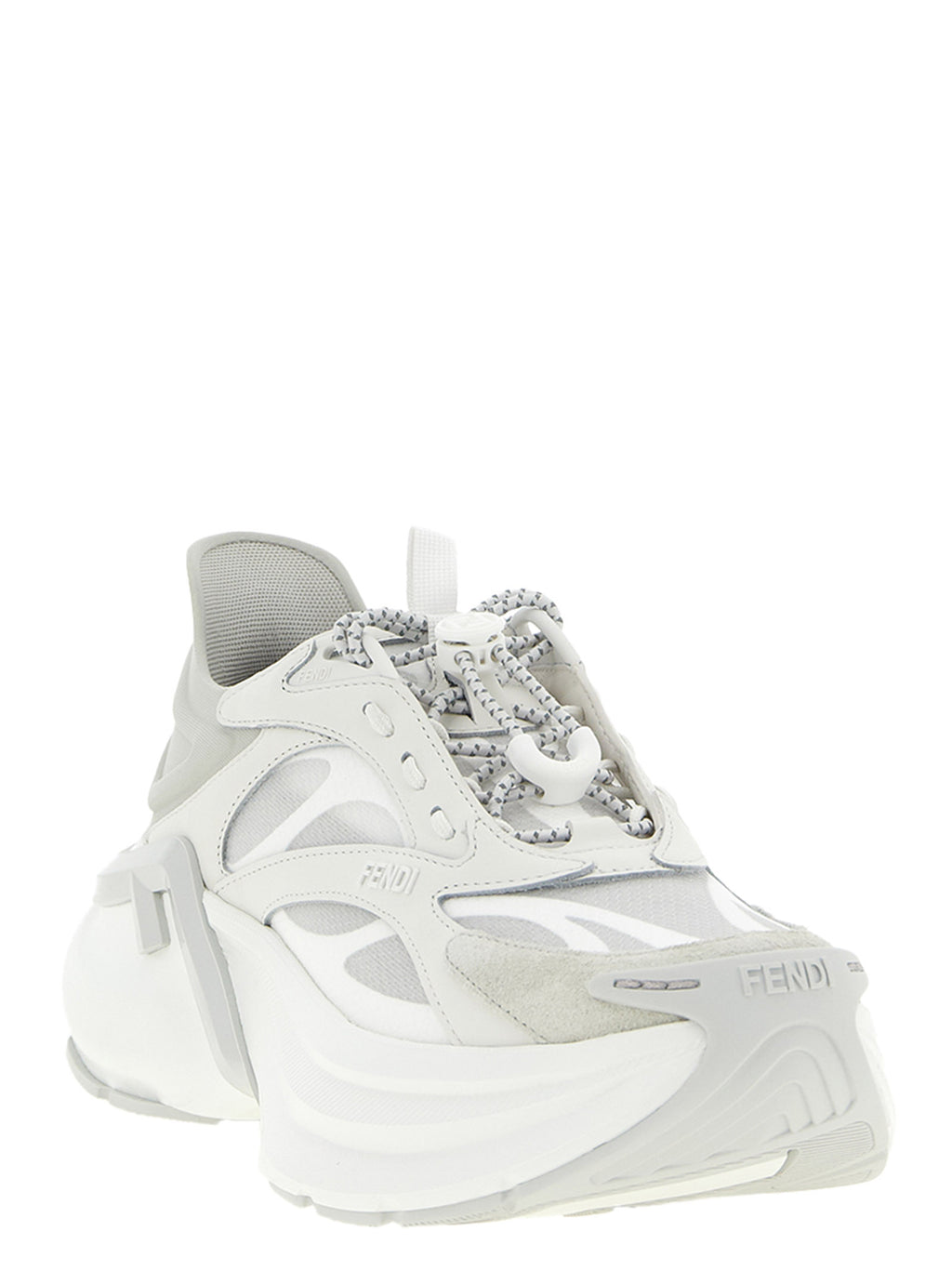 Fendi | Gray Calfskin Athletic Sneakers