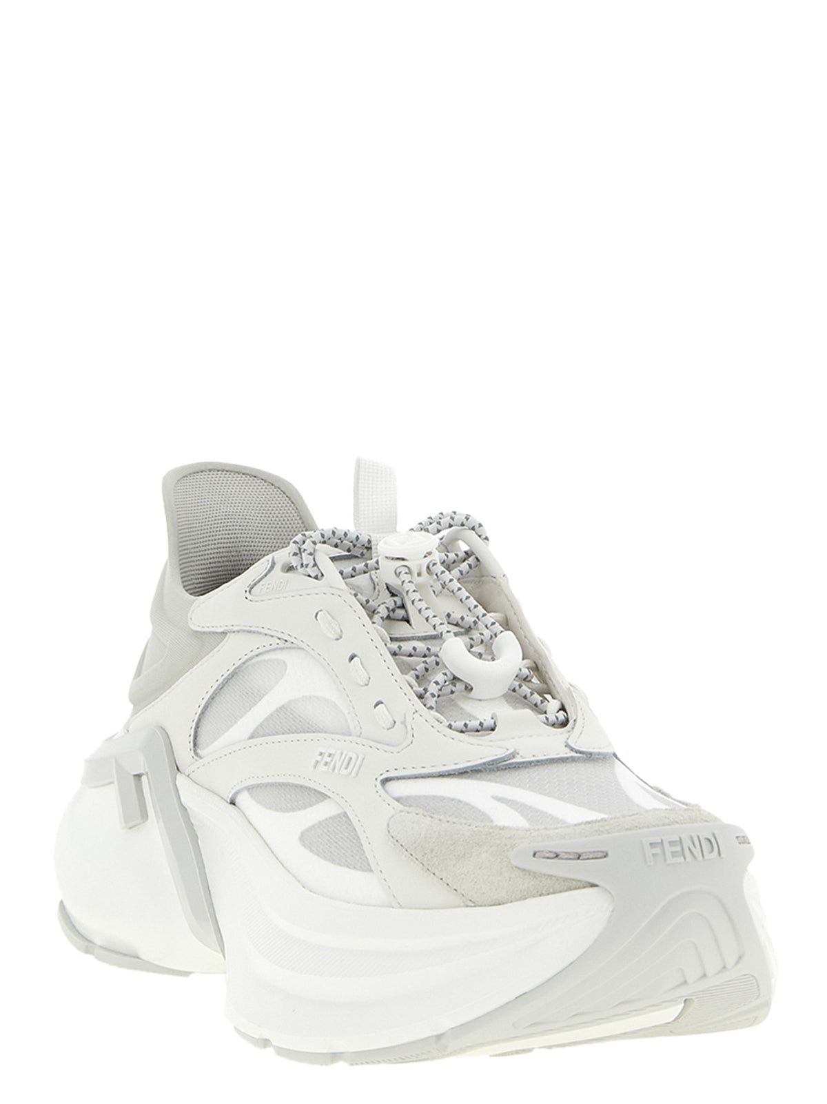Fendi | Gray Calfskin Athletic Sneakers