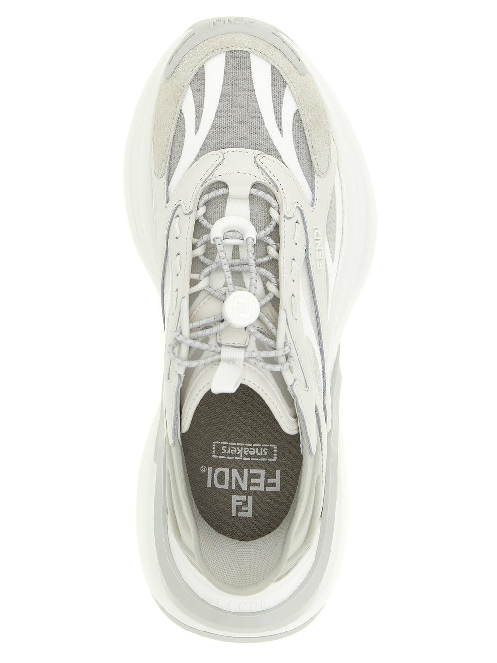 Fendi | Gray Calfskin Athletic Sneakers