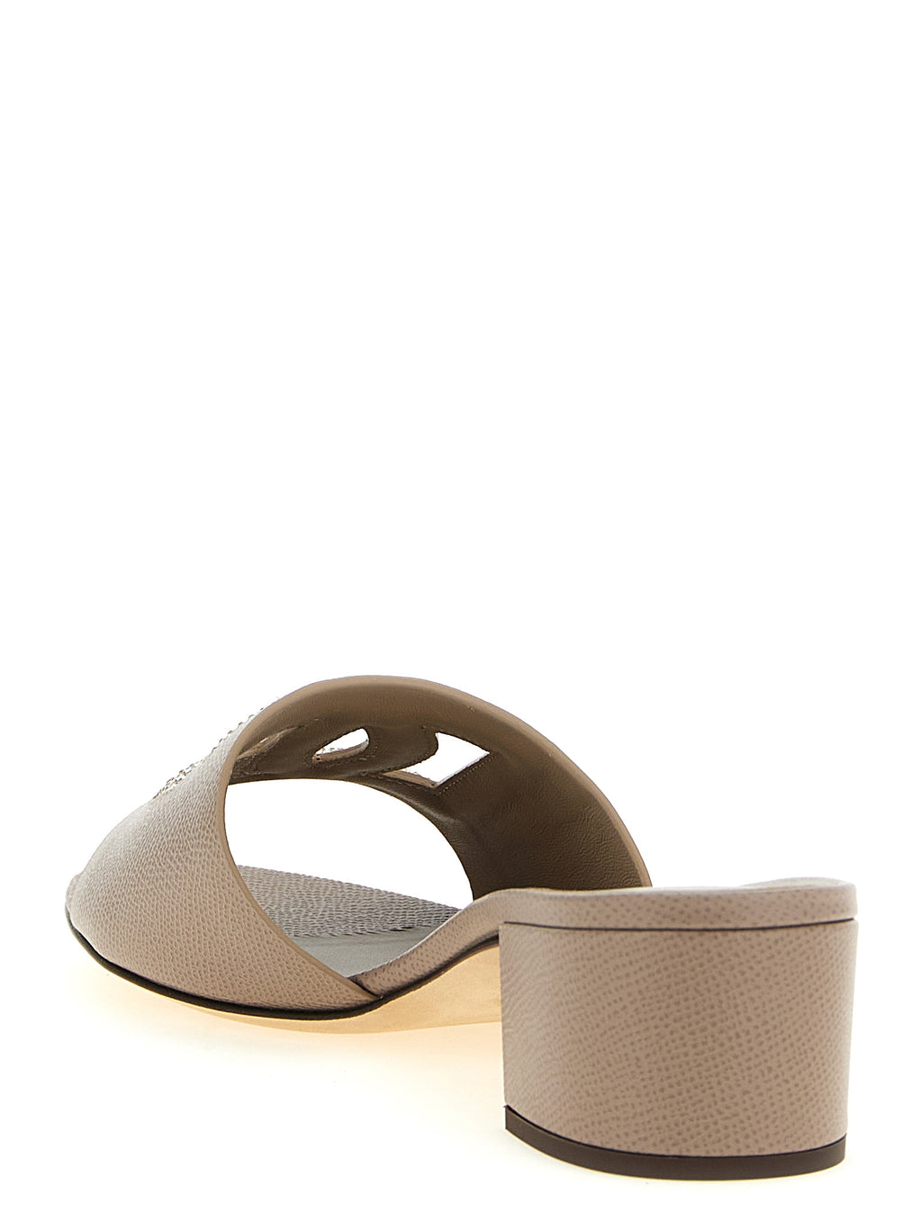 Dolce & Gabbana | Gray Calfskin Mules